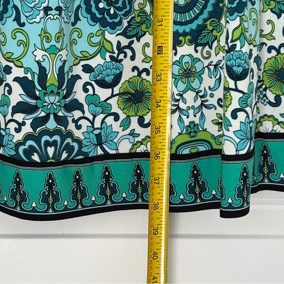 London Times Key Hole Paisley Printed Halter Dress - Picture 5 of 14